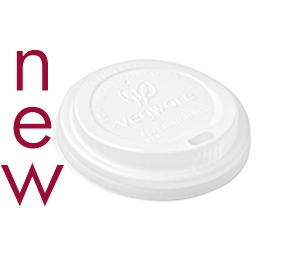 Hot Cup Lid 6oz 72mm CPLA (Fits 6oz Cup), Carton 1000 - Vegware