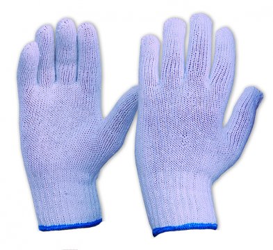 ESKO Knitted poly/cotton glove, White LARGE - Esko