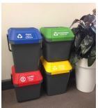 Bin Lid Orange for 35L & 45L stackable bin - Vegware