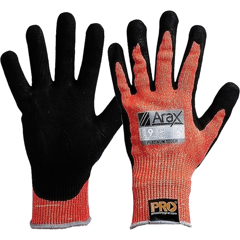 ARAX® Platinum PU/Nitrile Foam Dip on Red 13G Liner, Size 9 - Paramount