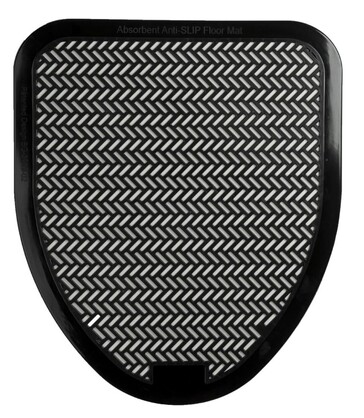 Urinal Floor Mat - Black, 520mm x 450mm - Matthews