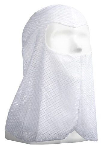 Polycotton Full Face Balaclavas - White, 390mm, Reusable/Washable - Matthews