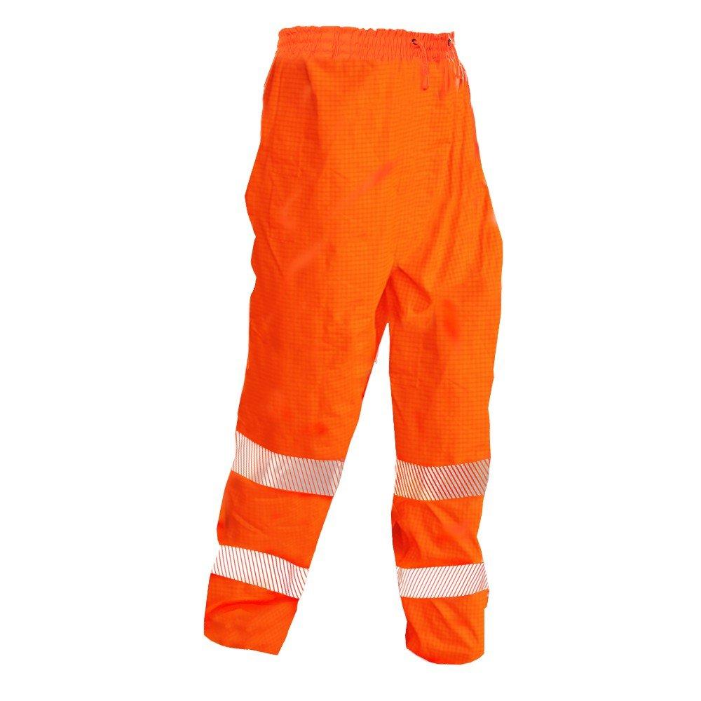 Hi Vis Pu.Trousers,Fr, Orange-Size L