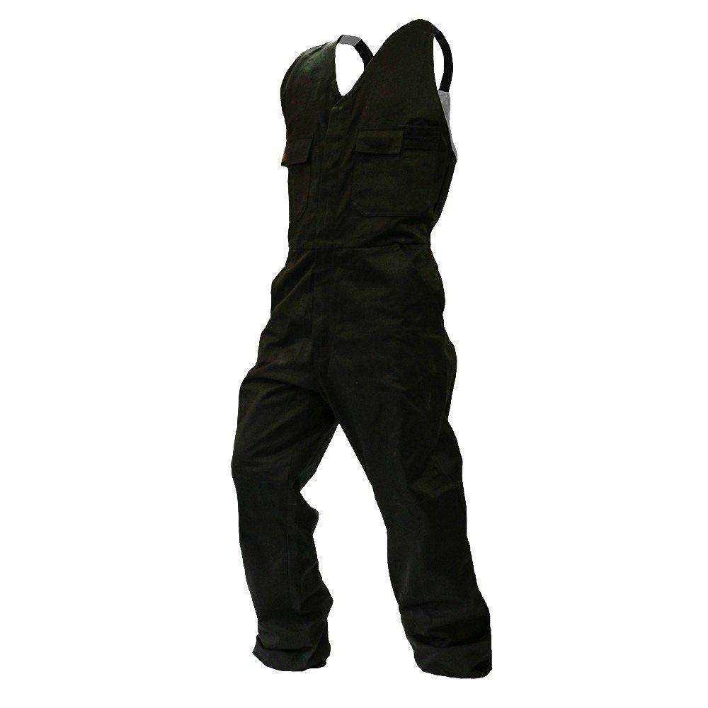 Overall Action Bib, 300Gsm Cotton, Black-Size 10