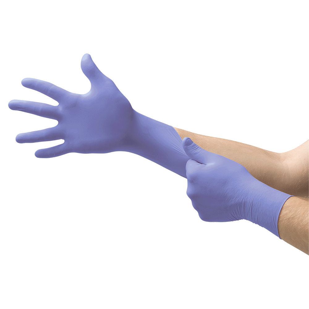 Ansell MicroFlex 93-853 Nitrile Long Cuff Disposable Gloves for Chemical Splashes and Chemotherapy Drug Handling - XL