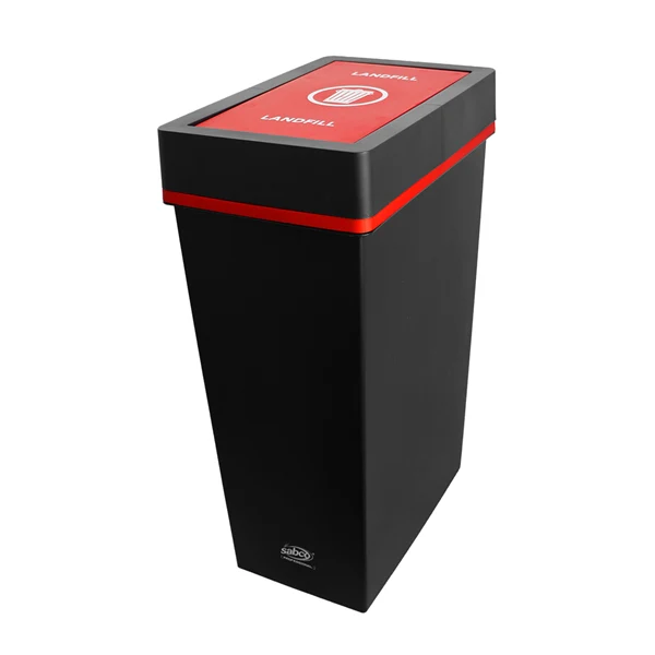Bin Recycling Landfill with a Red Lid 40L - Sabco 