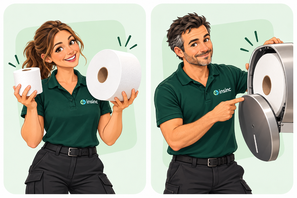 Alex and Alex helping choose toilet paper