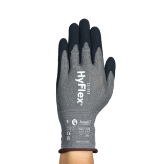 Ansell Hyflex 11-581 Nitrile-Coated Cut Resistant Gloves – Ultra Light, Highest Cut Protection - L